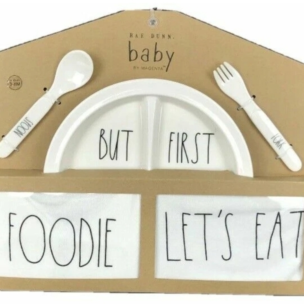 Rae Dunn White Baby Dining Set
